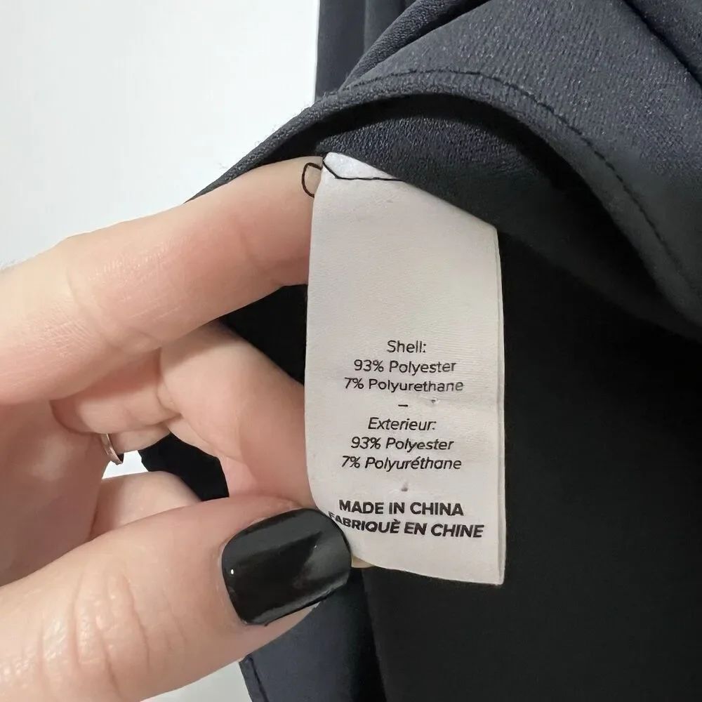 Cinq à Sept McKenna Twist Front Top Blouse Long Sleeve Collared V-Neck Black S - Picture 8 of 10